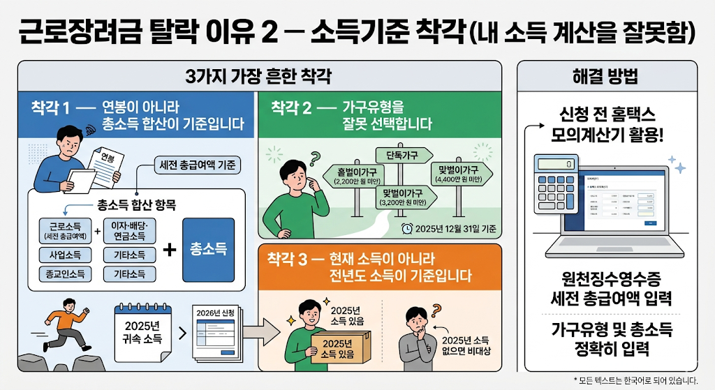 근로장려금 탈락 이유 2
