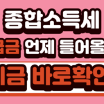 종합소득세 환급금