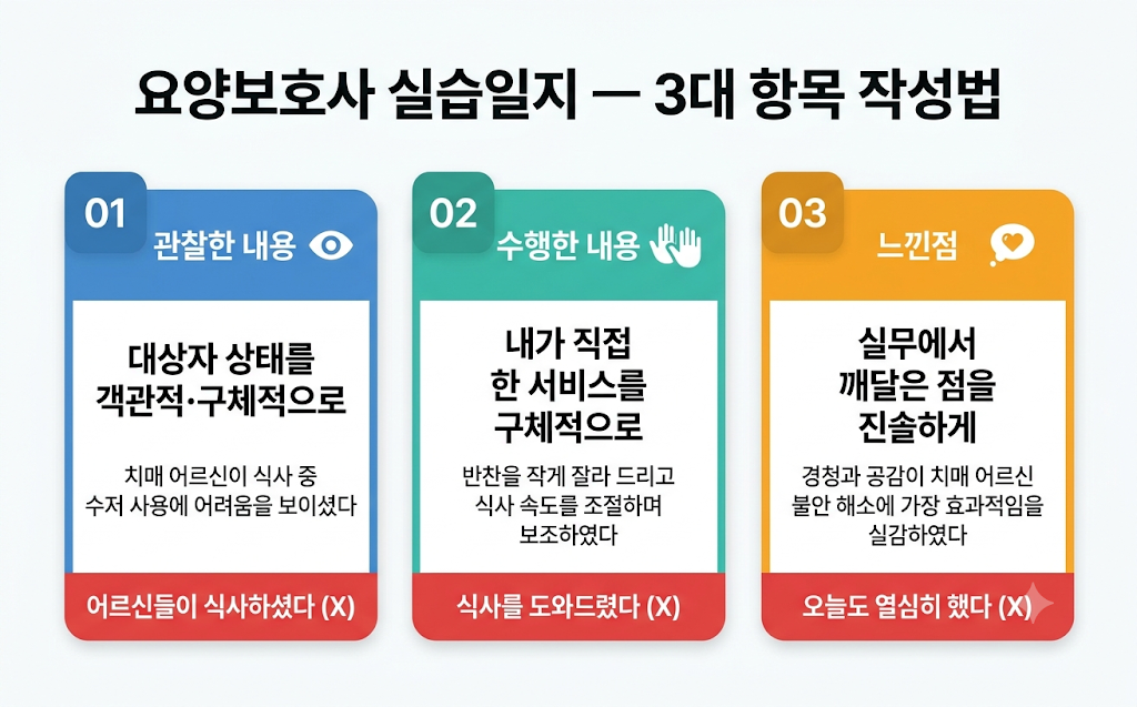 실습일지 3대 항목