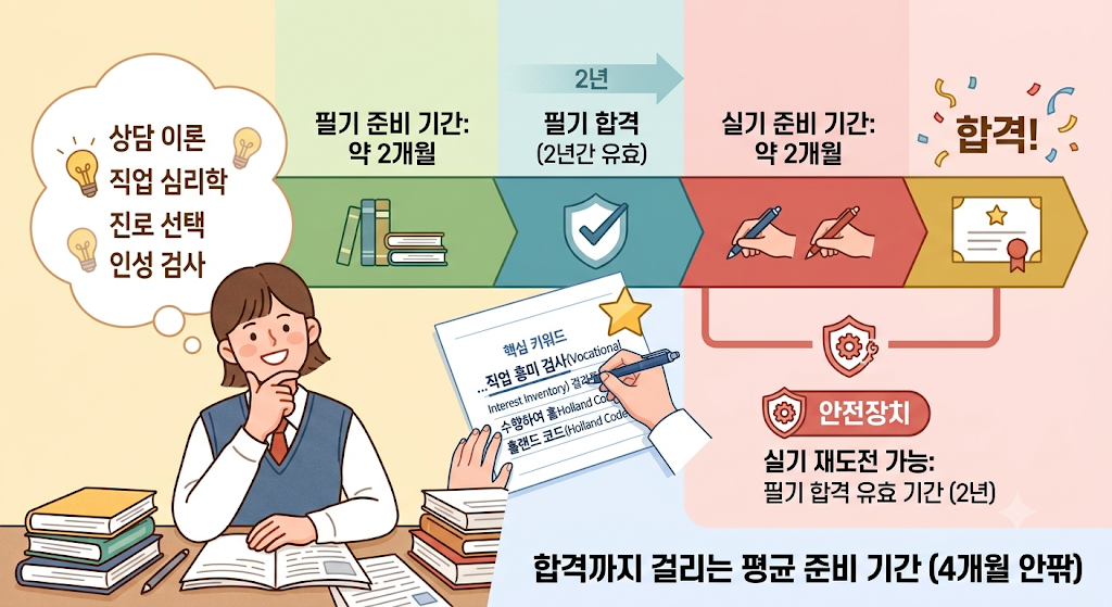직업상담사2급 필기 실기 합격까지 걸리는 준비 기간 타임라인