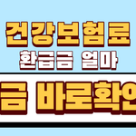 건강보험료환급
